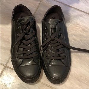 Grey patent converse